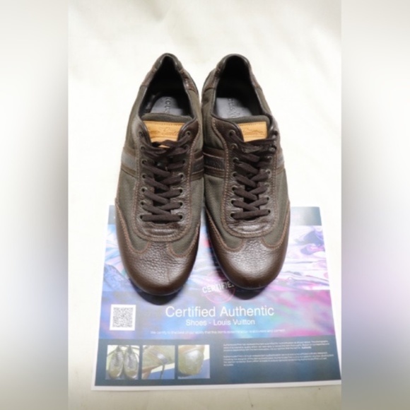Louis Vuitton Authentic Leather Sneakers Sz 8 - Picture 10 of 14